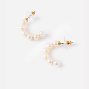 Lele Sadoughi - Pearl Huggie Hoops